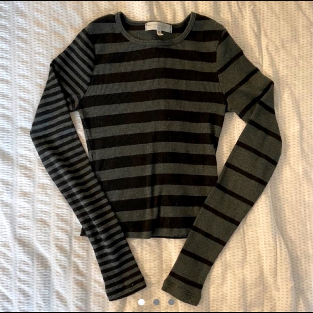 Urban Outfitters green striped long sleeve